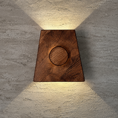Wooden LED Wall Sconce, Modern Wood Wall Light, Handmade Wall Lamp, Minimalist Bathroom Bedroom Hallway Lighting
