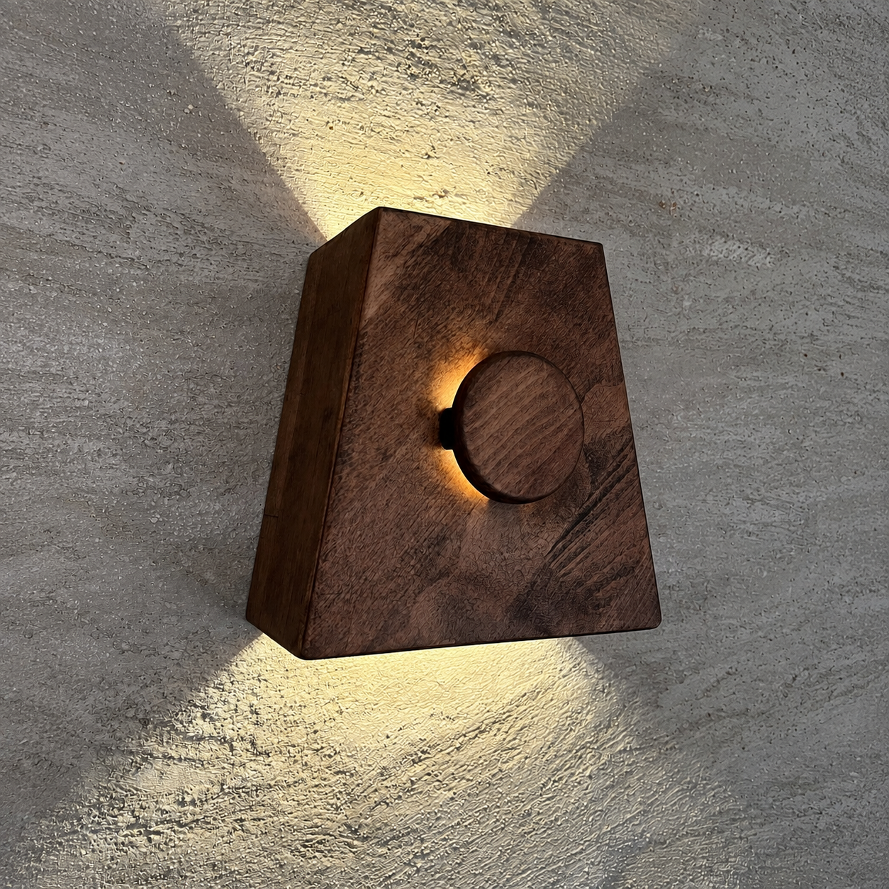 Wooden LED Wall Sconce, Modern Wood Wall Light, Handmade Wall Lamp, Minimalist Bathroom Bedroom Hallway Lighting