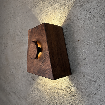 Wooden LED Wall Sconce, Modern Wood Wall Light, Handmade Wall Lamp, Minimalist Bathroom Bedroom Hallway Lighting