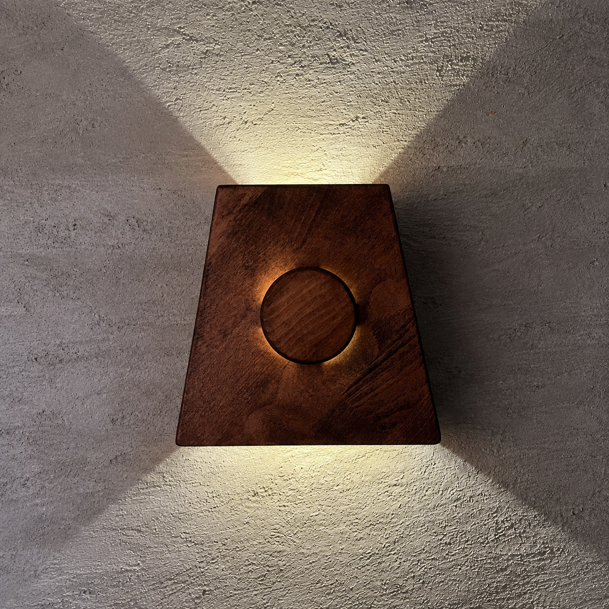 Wooden LED Wall Sconce, Modern Wood Wall Light, Handmade Wall Lamp, Minimalist Bathroom Bedroom Hallway Lighting