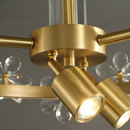 Circular Crystal Plum Blossom Ceiling Light