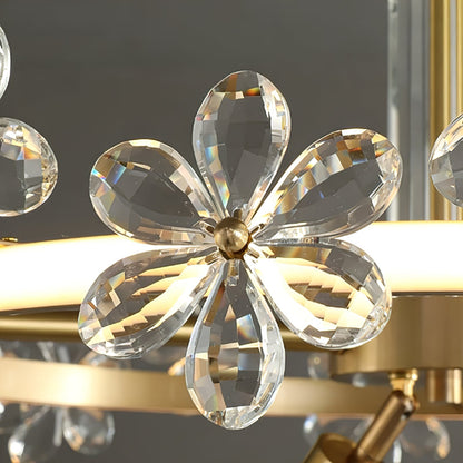 Circular Crystal Plum Blossom Ceiling Light