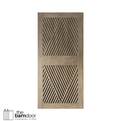 Pine Wood Barn Door DIY Kit - Diamond Pattern Sliding Door with Pre-Drilled Holes
