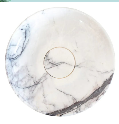 Marble Bathroom Sink – New York Marble Round Vessel Sink Polished | Natural Stone Above Counter Basin