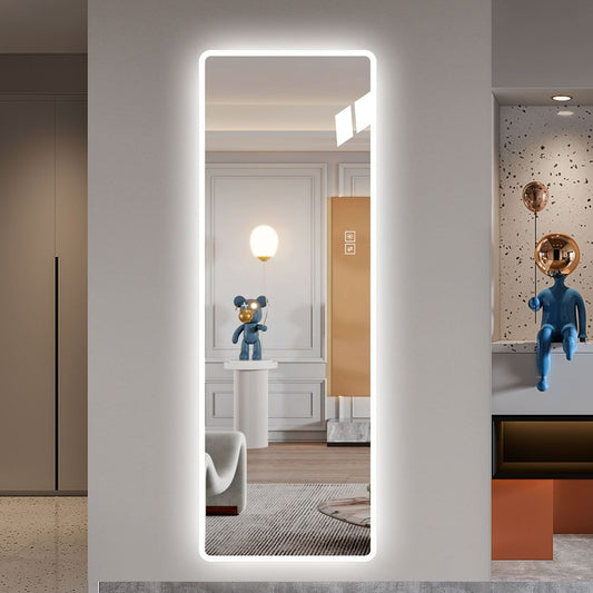 LED Full Length Mirror - Lighted Wall Mount Vanity Mirror