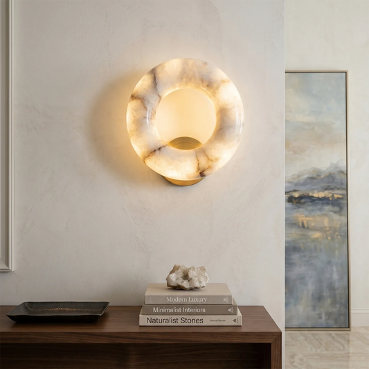 Halo Alabaster Wall Sconce