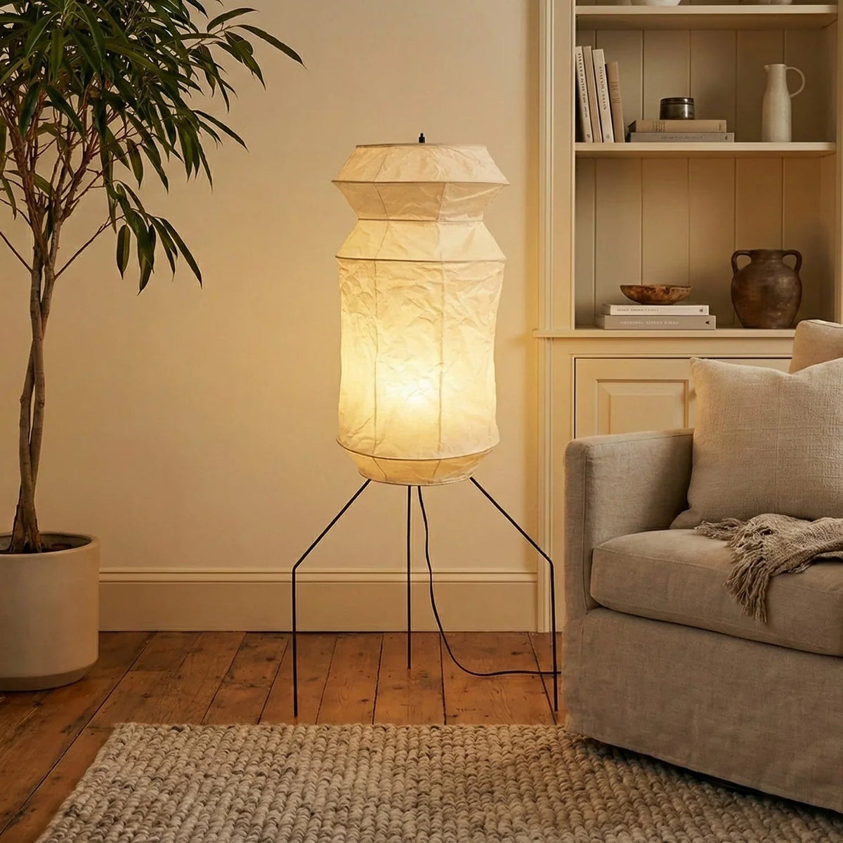 Akari Hourglass UF3-L6 Floor Lamp