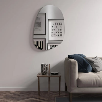 Modern Irregular Wall Mirror – Frameless Asymmetrical Mirror for Living Room or Bathroom