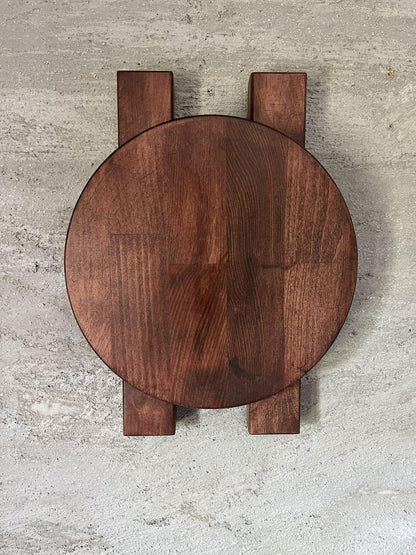 Wood Wall Sconce, Modern LED Accent Light, Round Wooden Wall Lamp