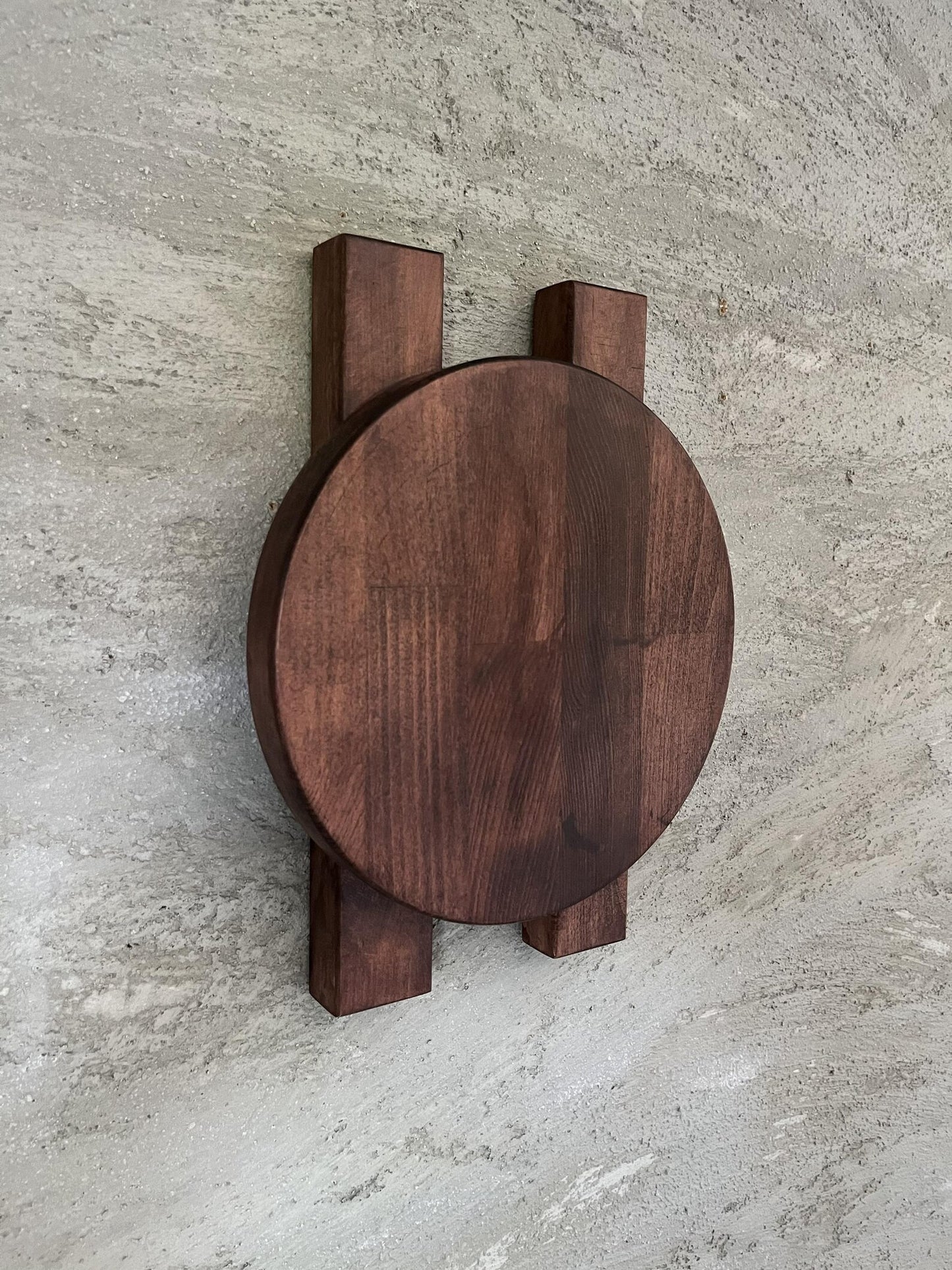 Wood Wall Sconce, Modern LED Accent Light, Round Wooden Wall Lamp