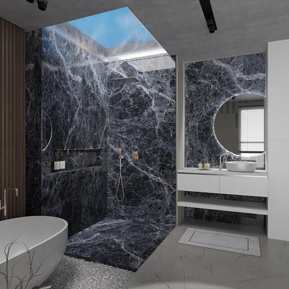 LED Bathroom Mirror – Modern Round Backlit Vanity Mirror with Touch Sensor, Luxury Lighted Wall Mirror