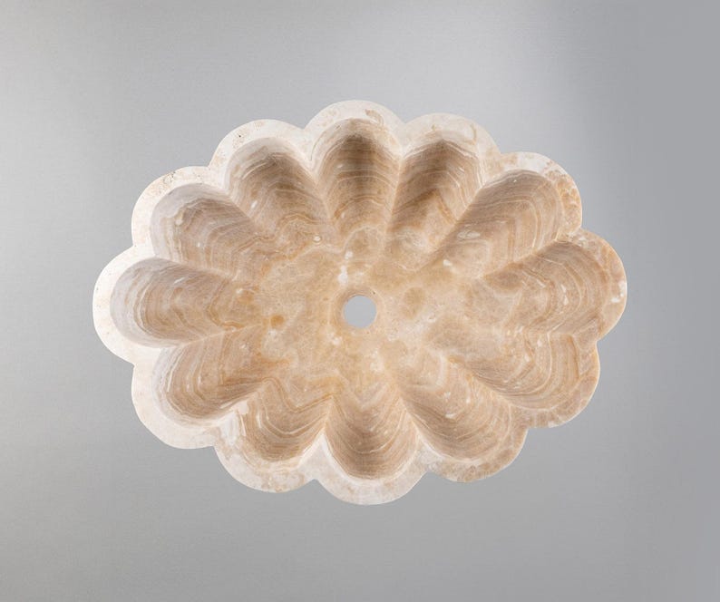 Marble Vessel Sink – Luxury Natural Stone Bathroom Basin (42x55x14 cm)