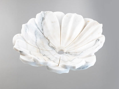 Luxury Marble Vessel Sink – Hand-Carved White Natural Stone Basin for Bathroom Vanity, One-of-a-Kind Designer Wash Bowl