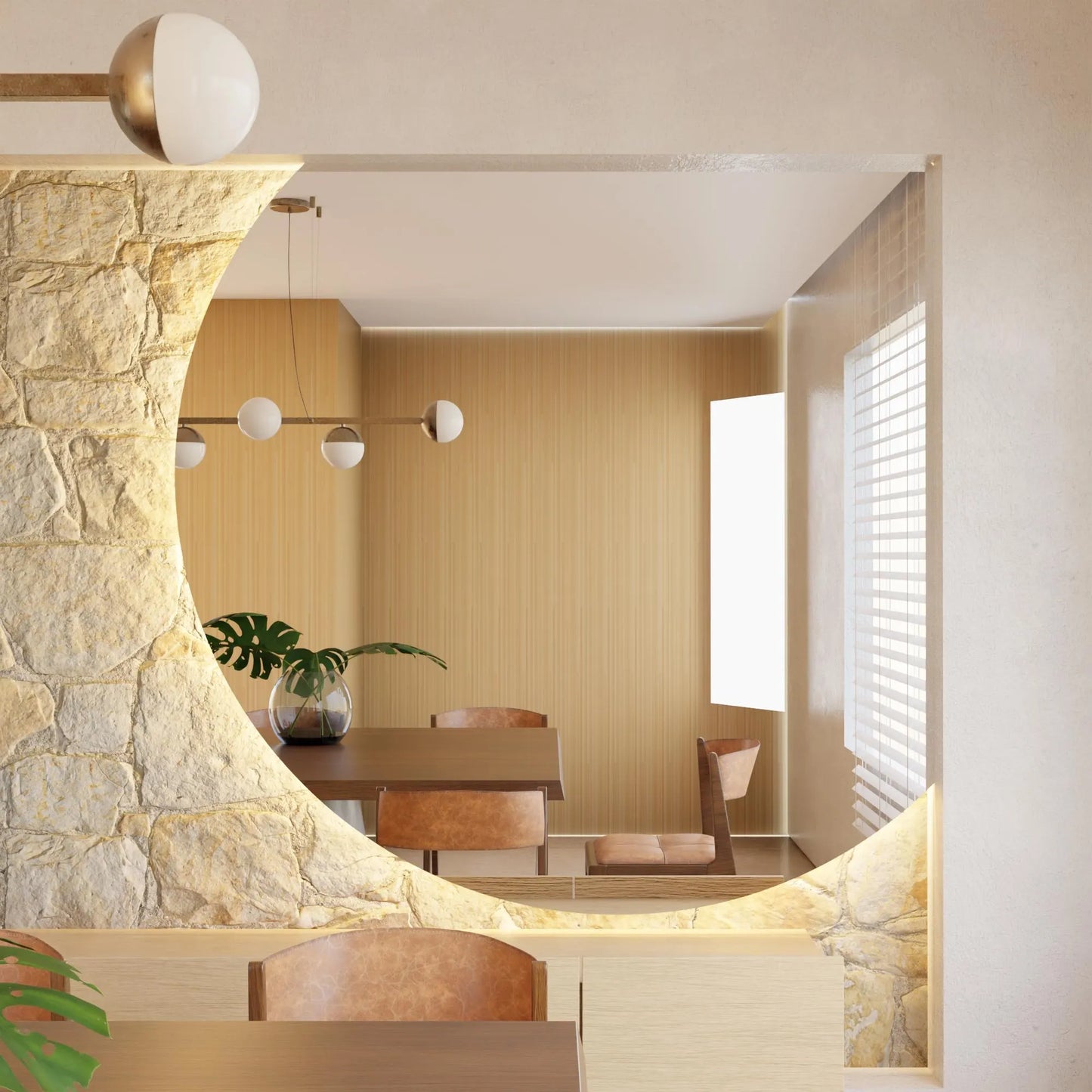 LED Bathroom Mirror – Crescent Moon Backlit Wall Mirror, Modern Lighted Vanity Mirror, Unique Designer Shape