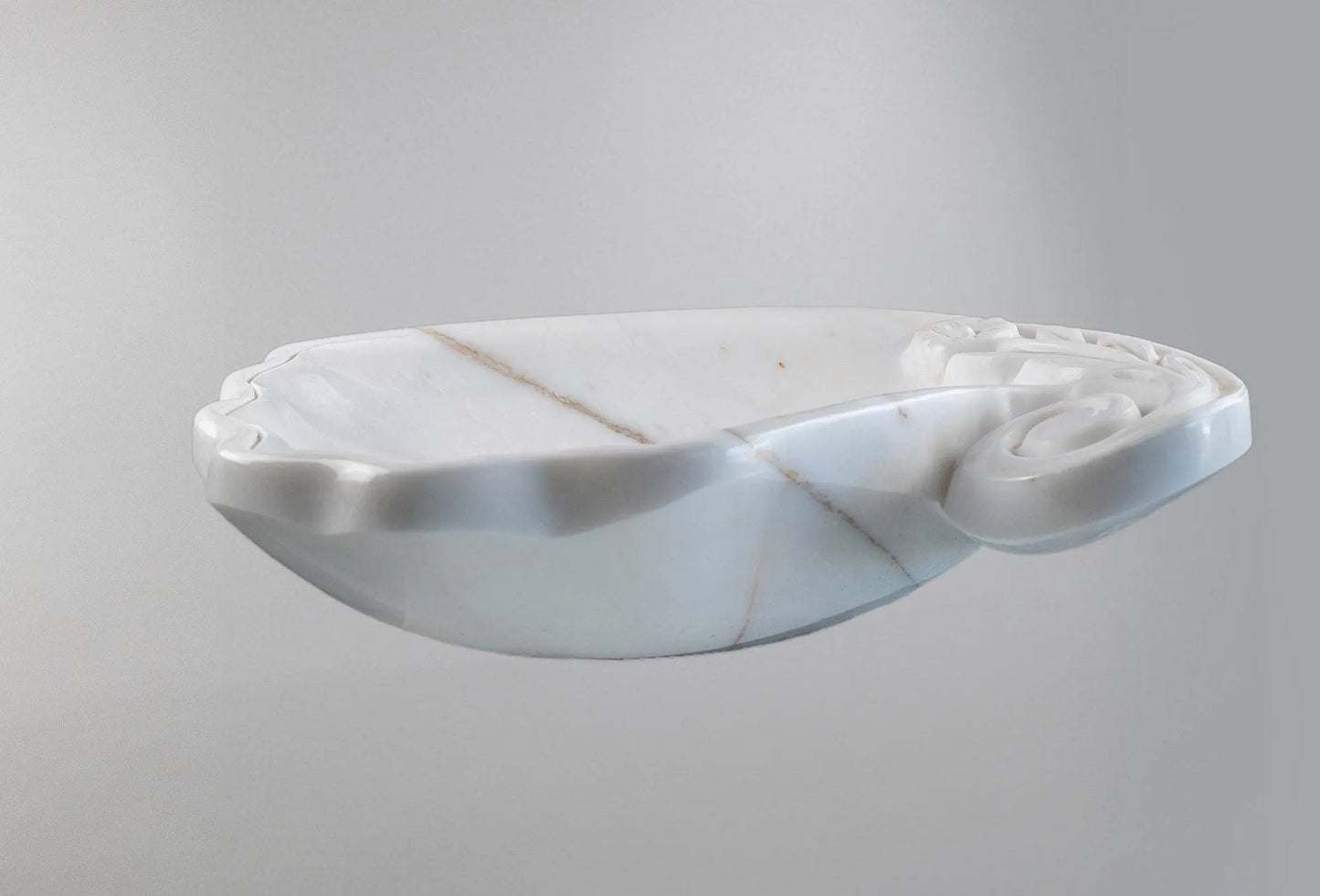 Luxury Marble Vanity – Hand-Carved Natural Stone Bathroom Basin with Floral Detail 23.6"x15.7"x5.9" (60x40x15 cm)