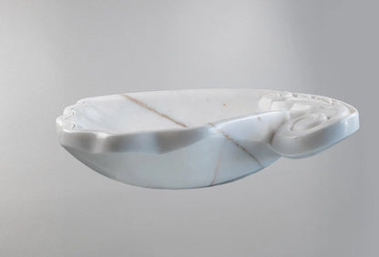 Luxury Marble Vanity – Hand-Carved Natural Stone Bathroom Basin with Floral Detail 23.6"x15.7"x5.9" (60x40x15 cm)