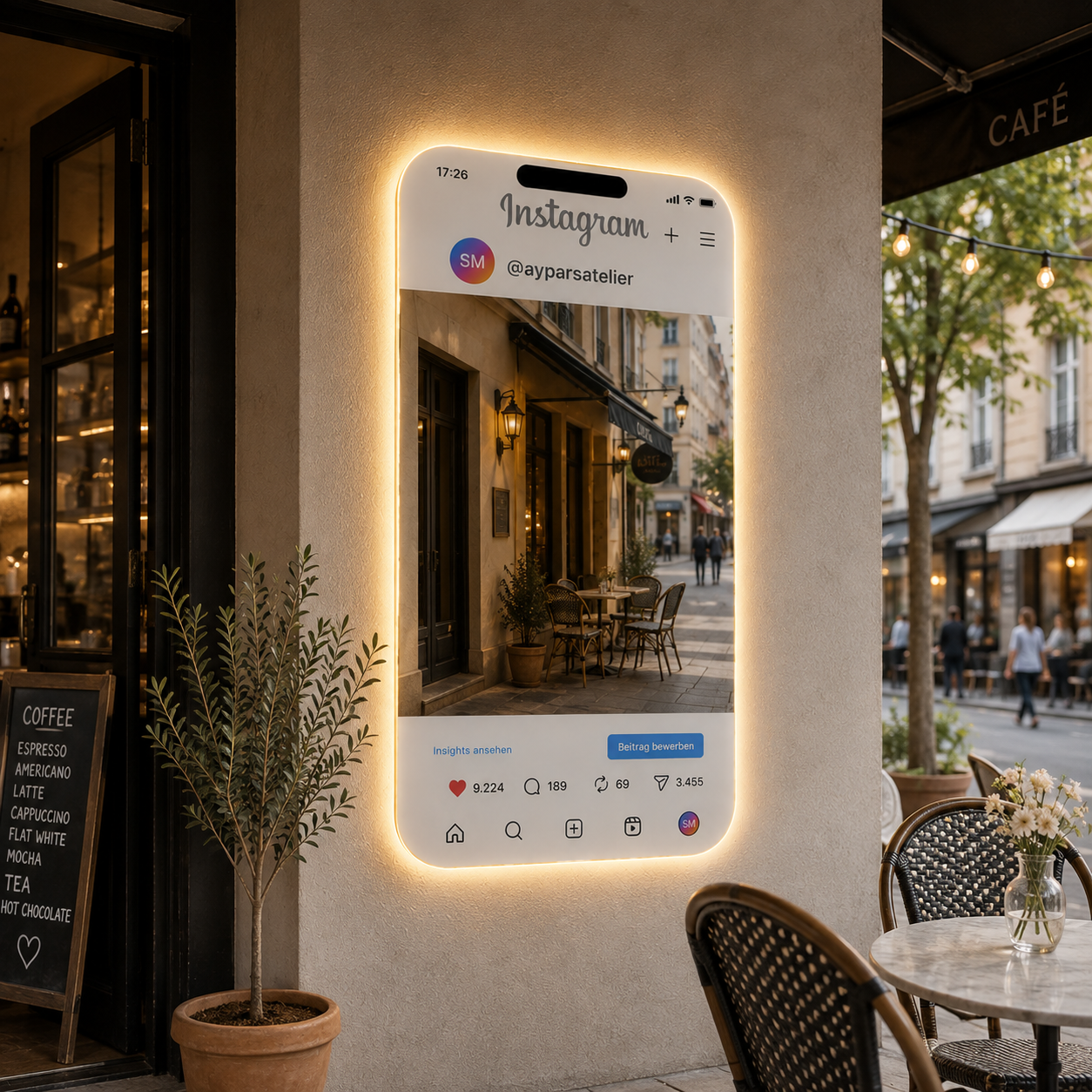 Custom Social Media Mirror, LED Selfie Mirror, Personalized Business Photo Op Mirror