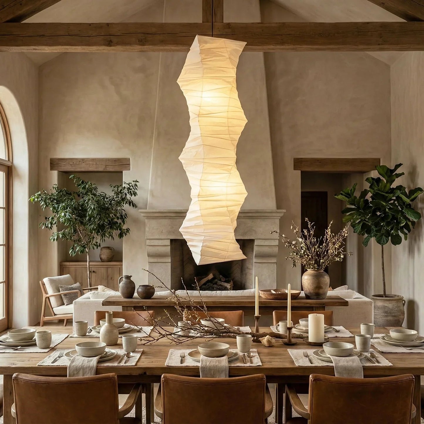 Akari Irregularly Twisted 33N Pendant Light