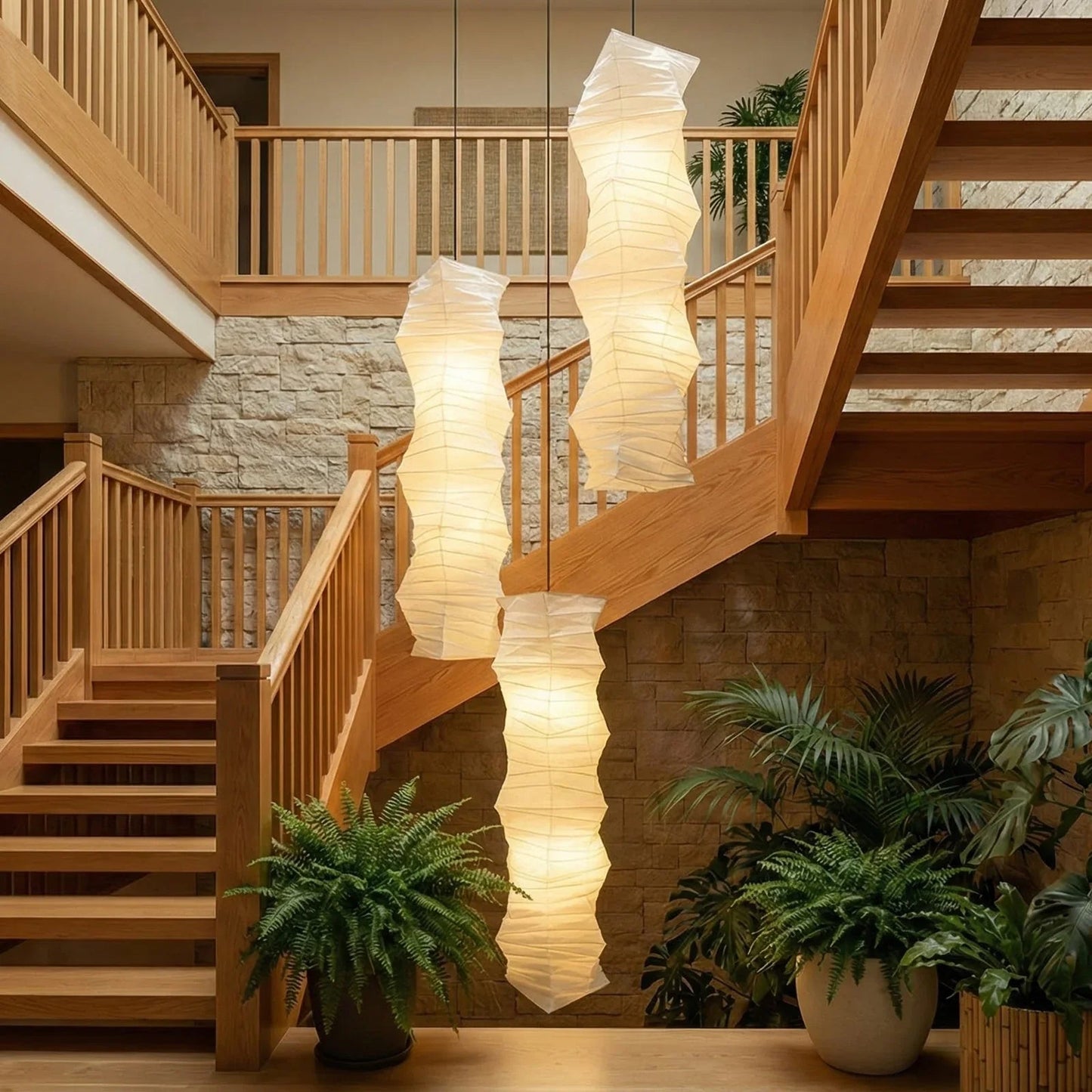 Akari Irregularly Twisted 33N Pendant Light