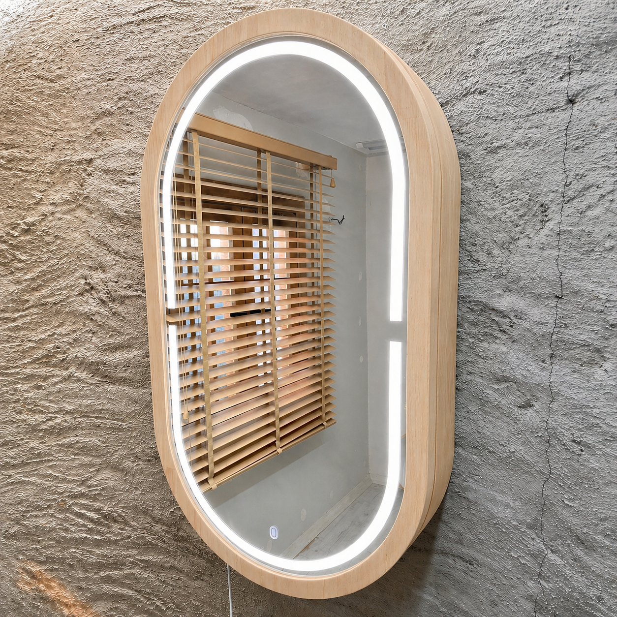 Beech LED Mirror Cabinet USA | Bathroom Medicine Cabinet & Makeup Vanity Storage | Wall Mount Mirror