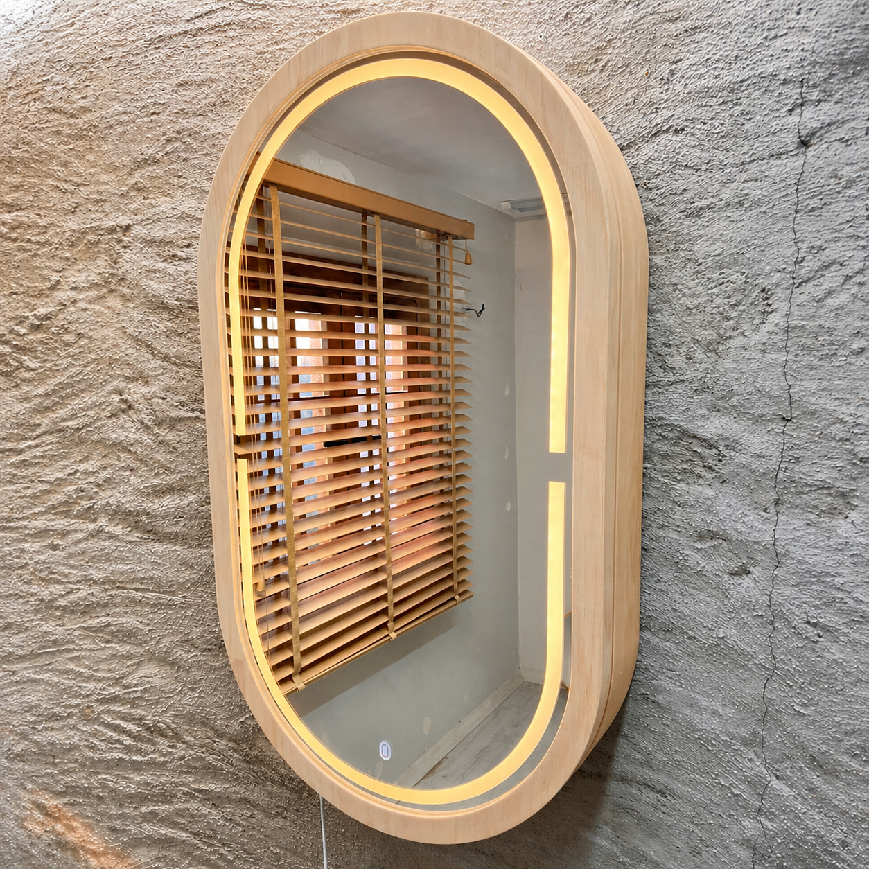 Beech LED Mirror Cabinet USA | Bathroom Medicine Cabinet & Makeup Vanity Storage | Wall Mount Mirror