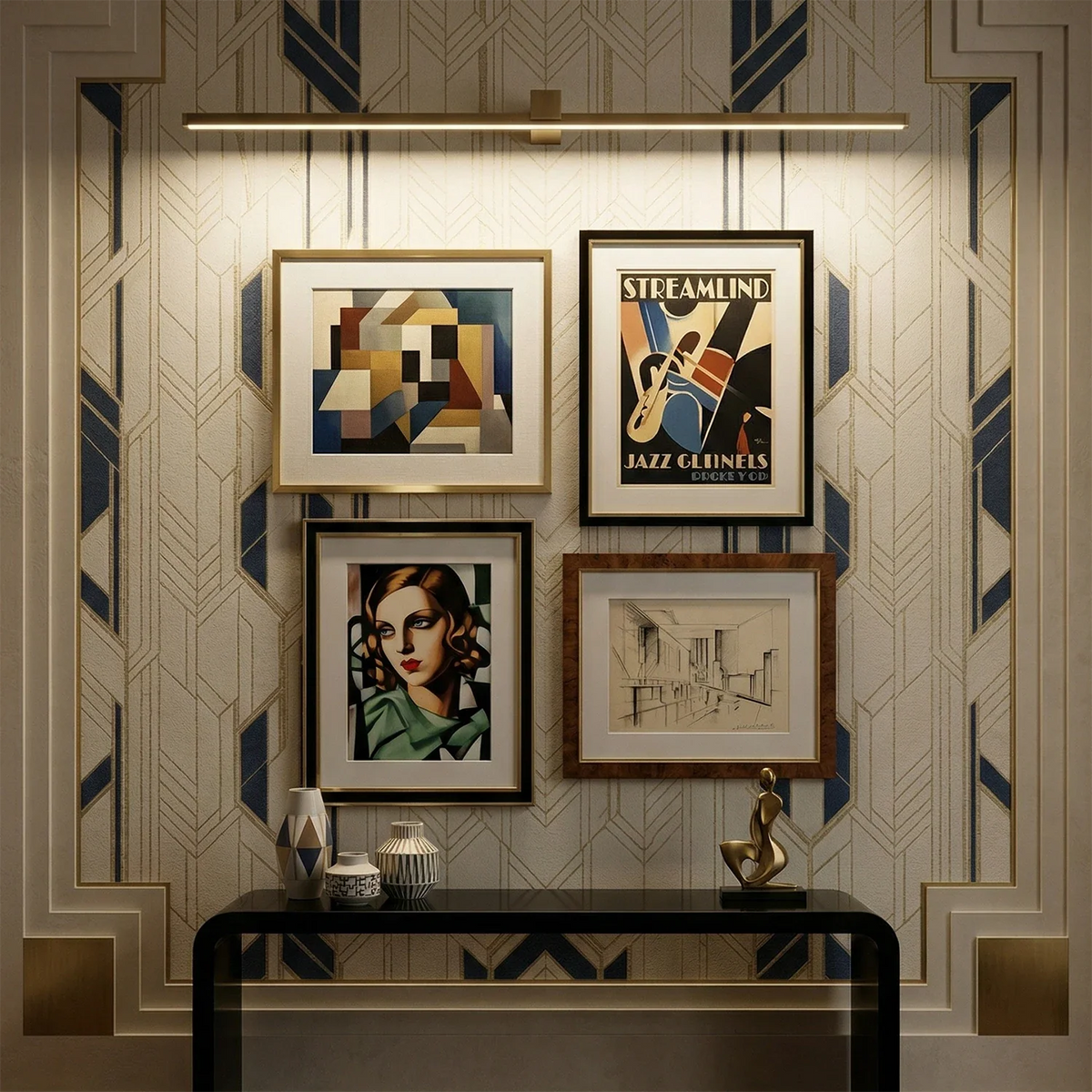 Kivana Brass Linear LED Wall Sconce