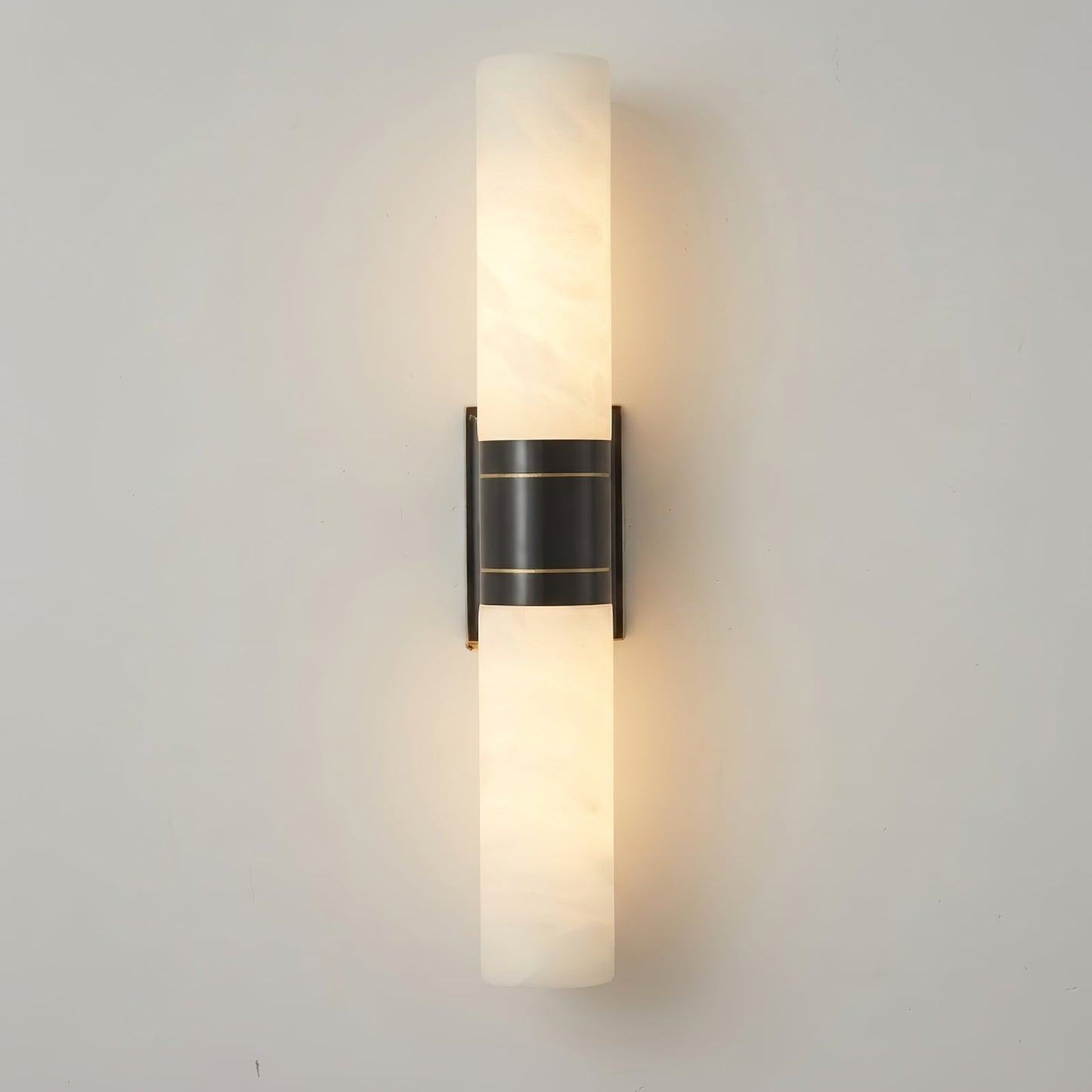 Linear Alabaster Dual Cylinder Light