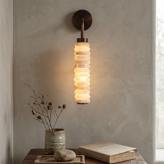 Spiral Alabaster Wall Lamp