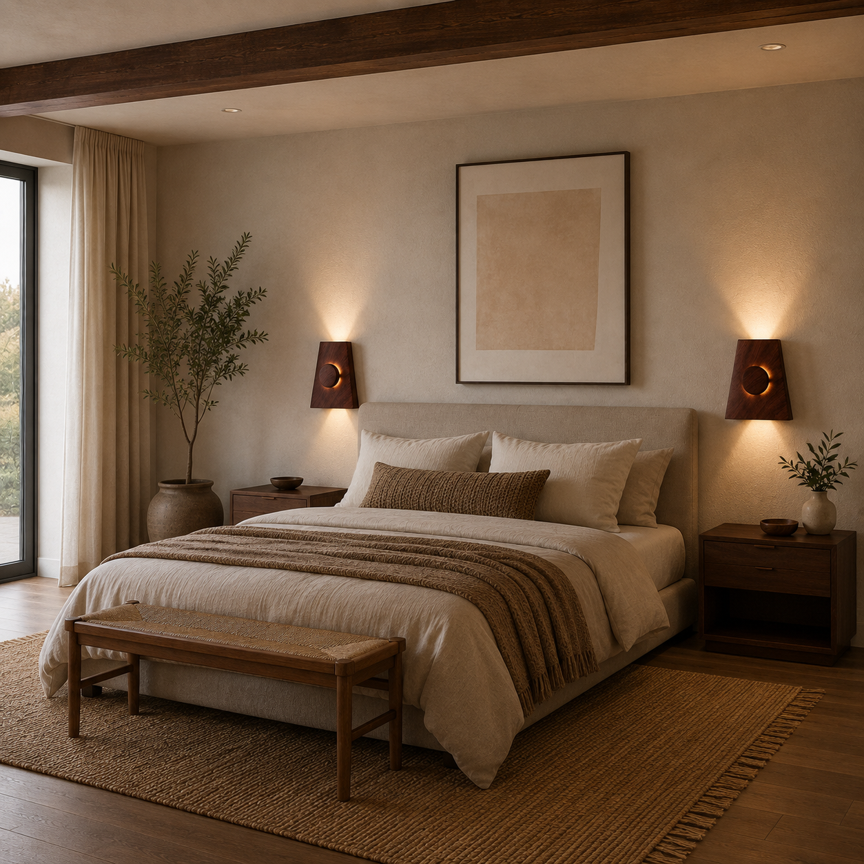 Wooden LED Wall Sconce, Modern Wood Wall Light, Handmade Wall Lamp, Minimalist Bathroom Bedroom Hallway Lighting