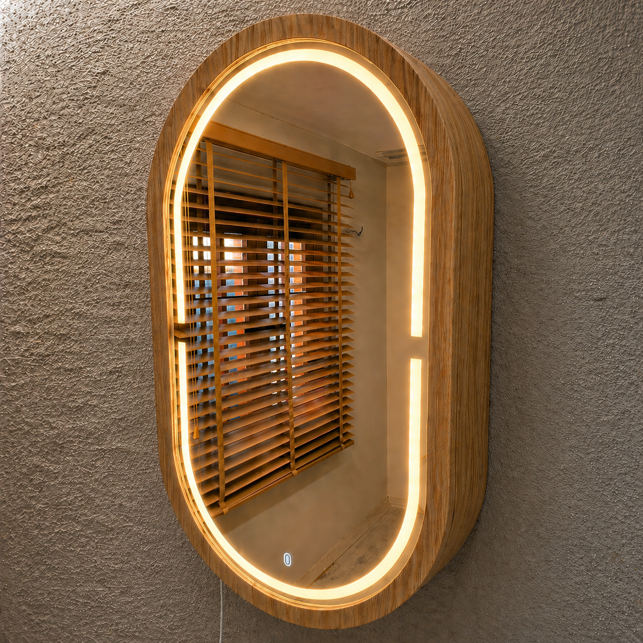 Beech LED Mirror Cabinet USA | Bathroom Medicine Cabinet & Makeup Vanity Storage | Wall Mount Mirror