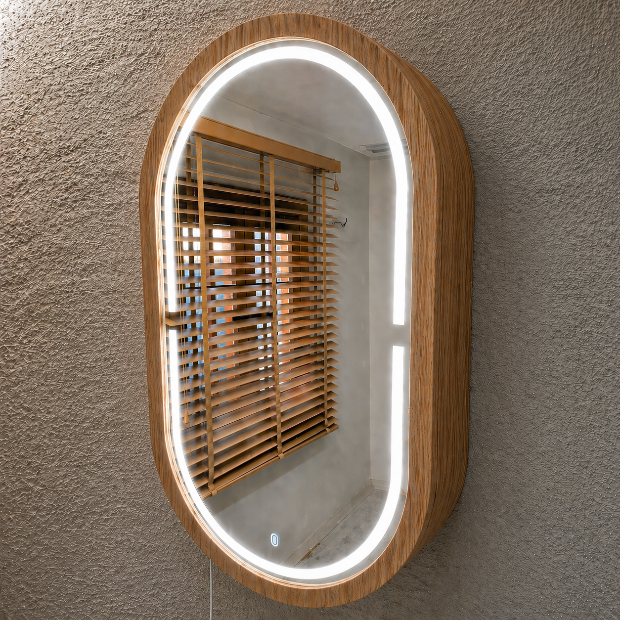 Beech LED Mirror Cabinet USA | Bathroom Medicine Cabinet & Makeup Vanity Storage | Wall Mount Mirror