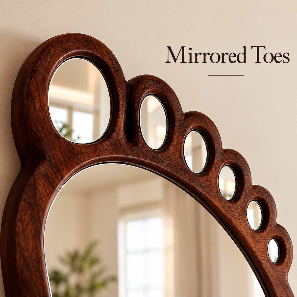 Footprint Wall Mirror, Solid Linden Wood Frame, Full Length Mirror