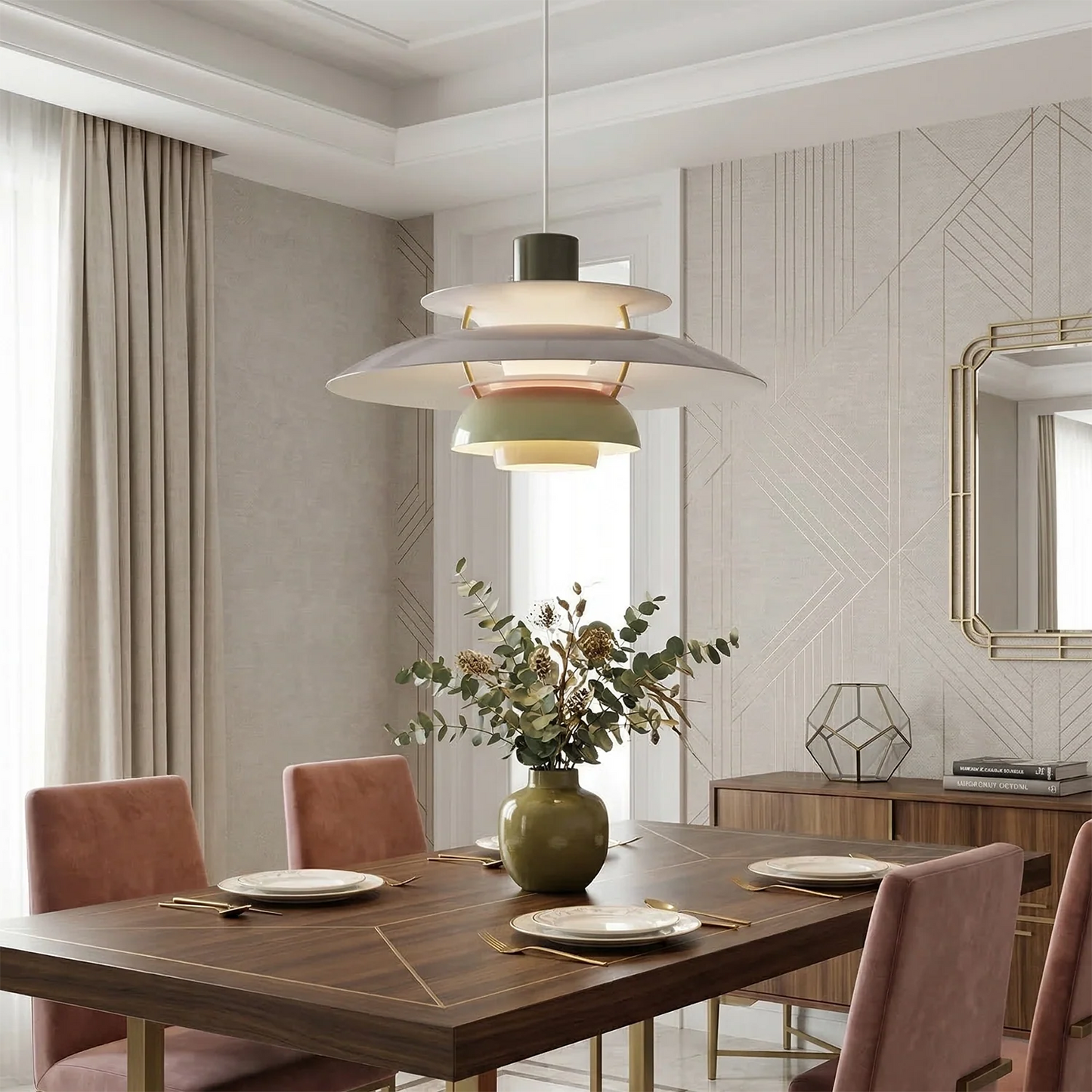Multi-Tier Saucer Pendant Lamp