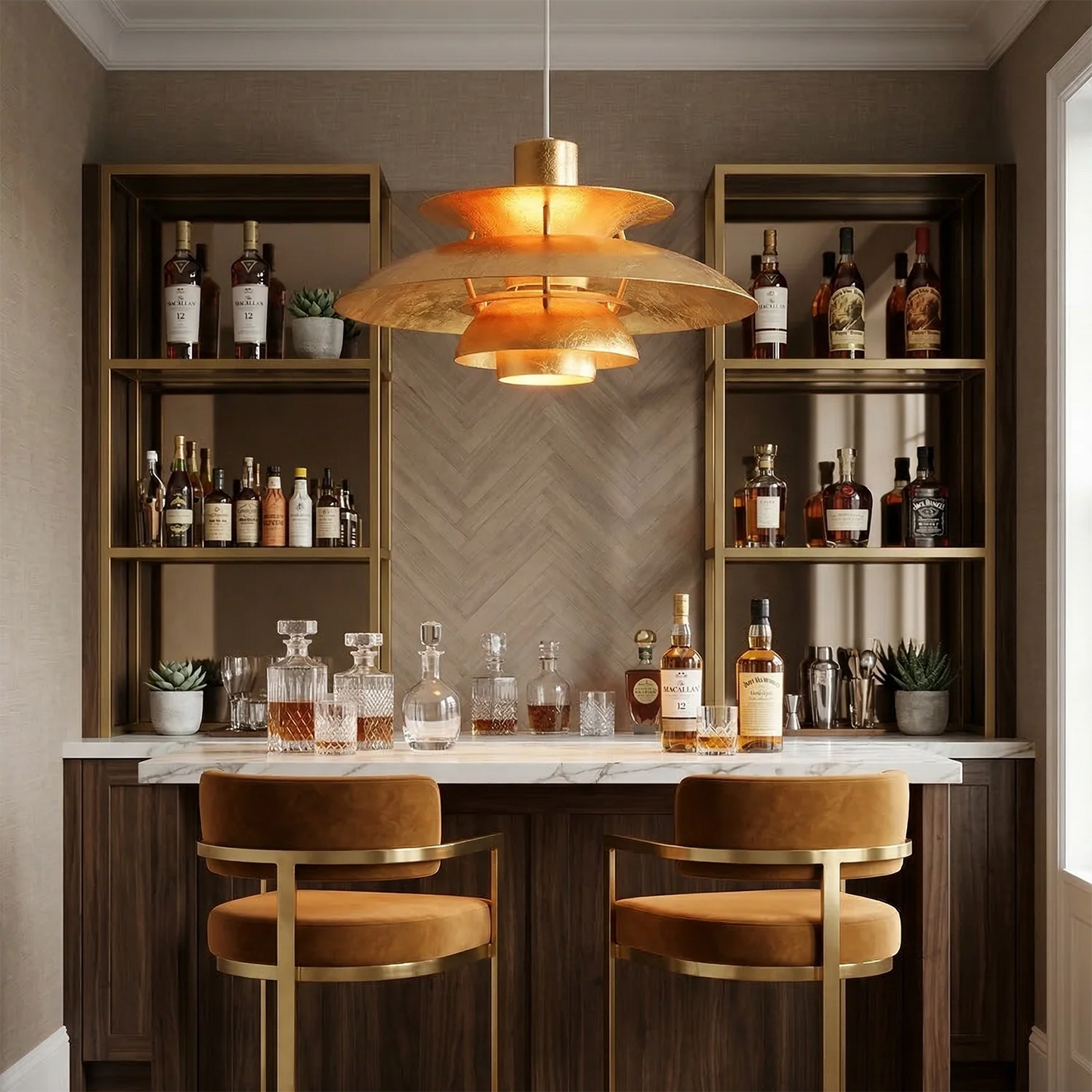 Multi-Tier Saucer Pendant Lamp