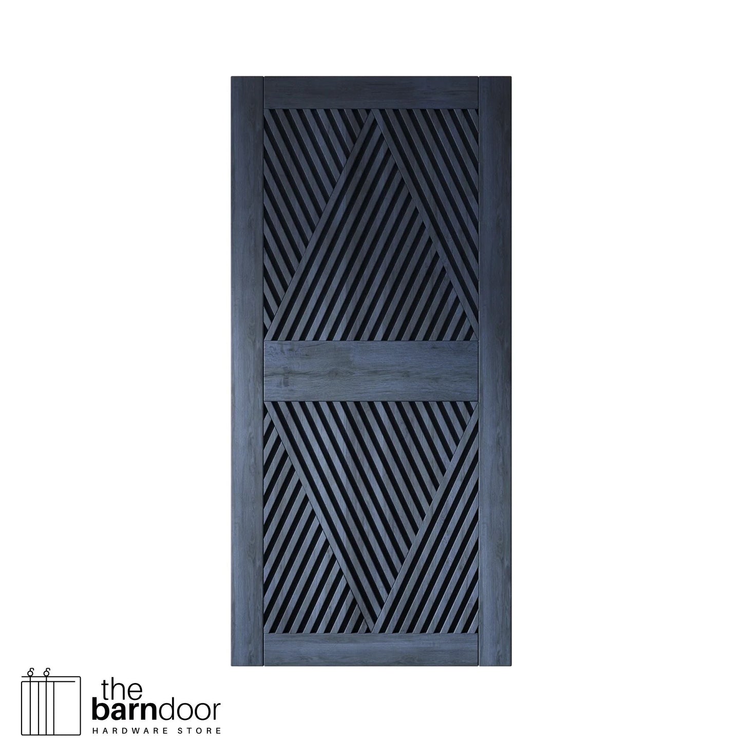 Pine Wood Barn Door DIY Kit - Diamond Pattern Sliding Door with Pre-Drilled Holes