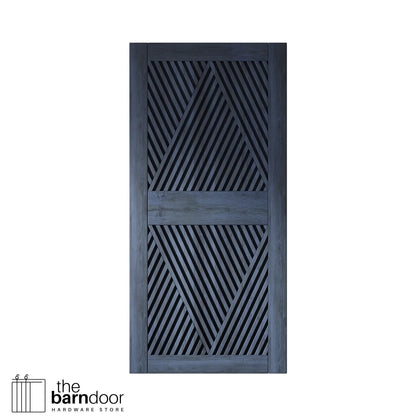 Pine Wood Barn Door DIY Kit - Diamond Pattern Sliding Door with Pre-Drilled Holes