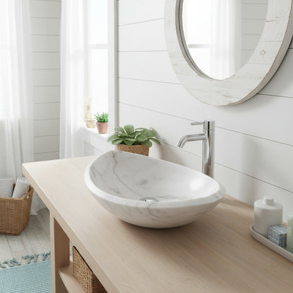 Natural Stone Bathroom Basin Oval Modern Vanity Bowl 21.6"x15.7"x5.1" (55x40x13 cm)