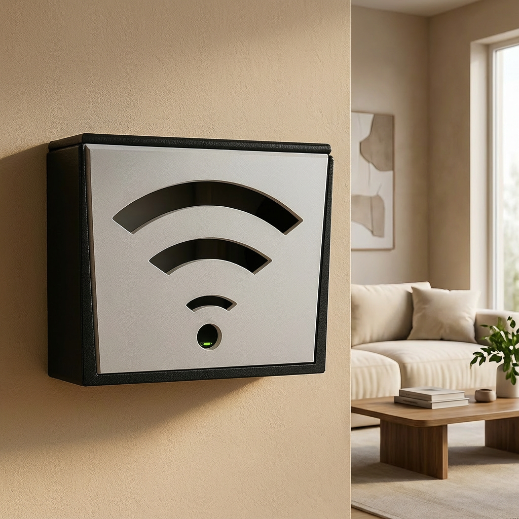 Wall-Mounted WiFi Router Box Cover – Modern Cable Management & Router Organizer for Home