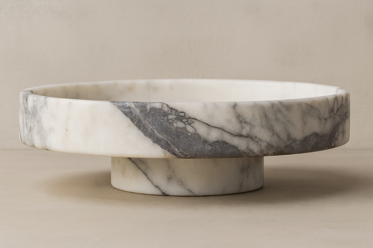 Marble Bathroom Sink – New York Marble Round Vessel Sink Polished | Natural Stone Above Counter Basin