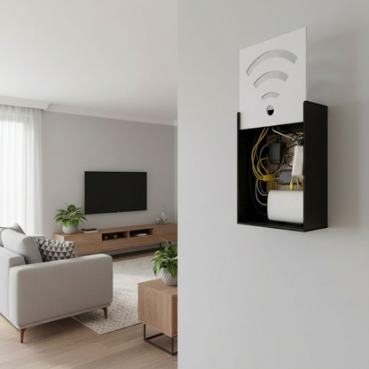 Wall-Mounted WiFi Router Box Cover – Modern Cable Management & Router Organizer for Home