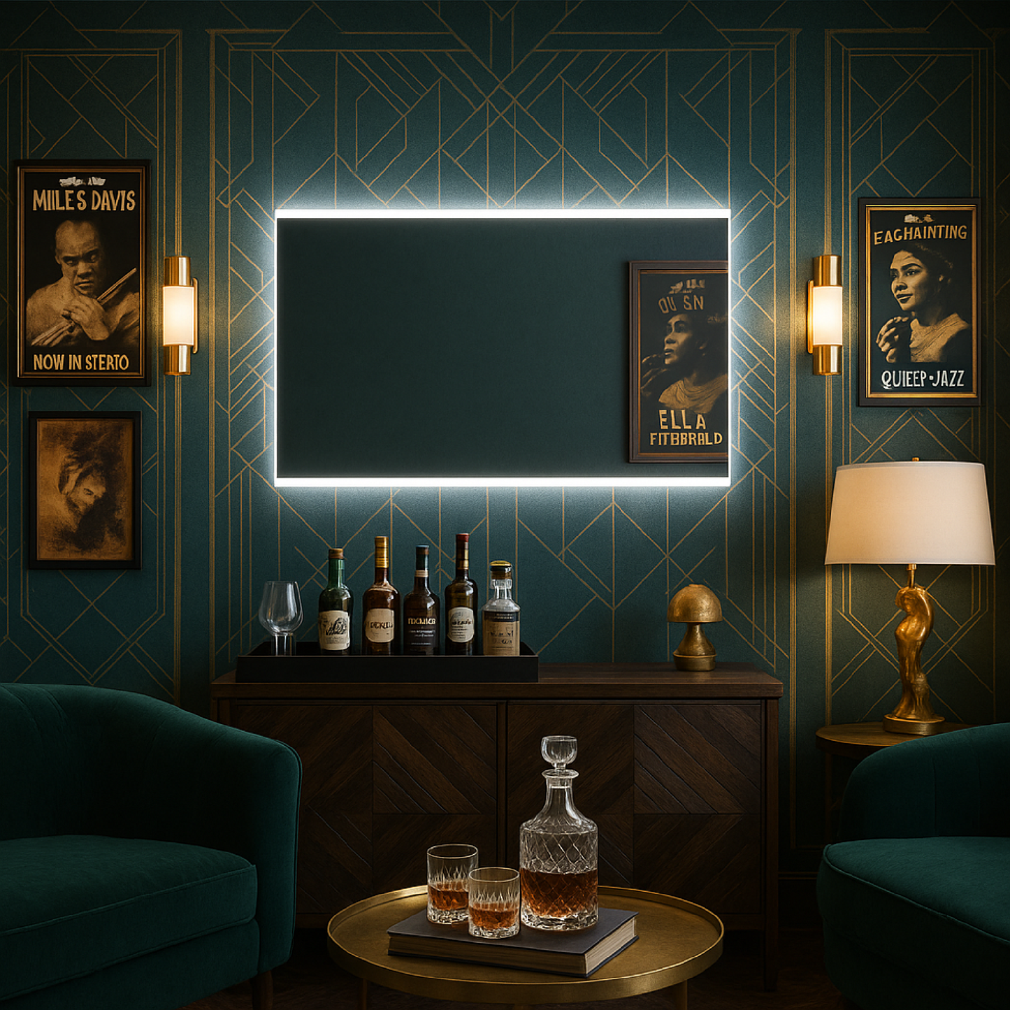 LED Bathroom Mirror – Minimalist Rectangular Lighted Vanity Mirror, Modern Backlit Wall Mirror