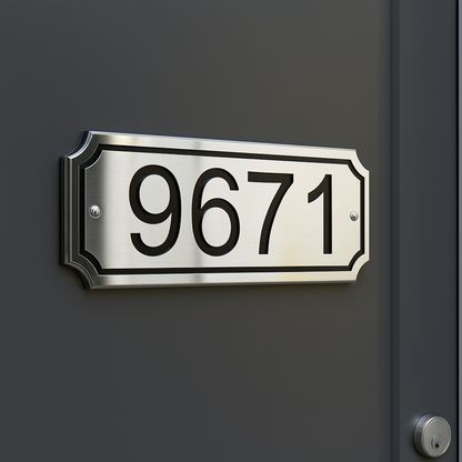 Modern Metal Door Number Plate – House Address Plaque for Front Door & Exterior Wall
