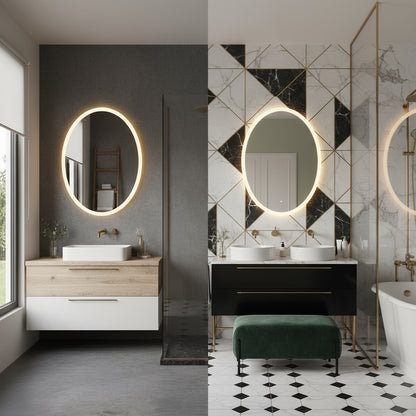 LED Bathroom Mirror – Oval Backlit Vanity Mirror, Modern Lighted Wall Mirror