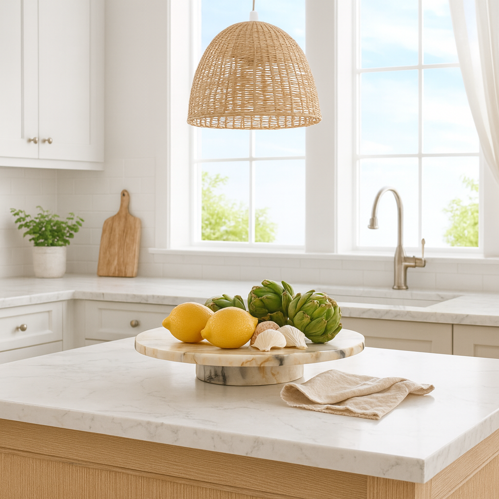 Marble Tray – Calacatta Viola Natural Stone Serving Tray (19x40x4 cm) Luxury Decorative Stand