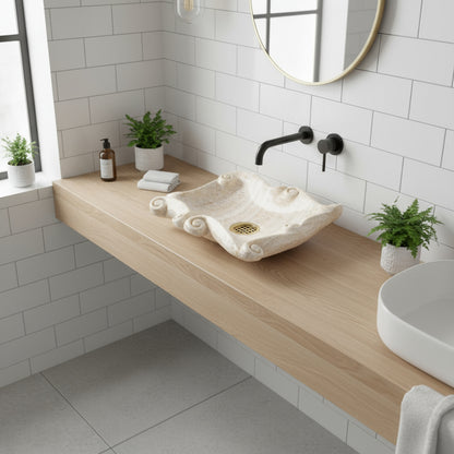 Natural Marble Sink | Luxury Bathroom Basin 19x24 inches USA | Handcrafted Stone Vessel Sink