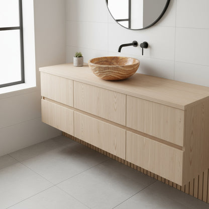 Round Natural Onyx Stone Bathroom Basin (42x42x13 cm)