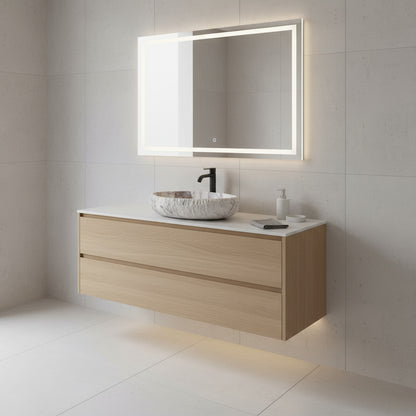 Luxury Marble Vessel Sink – Handcrafted Natural Stone Bathroom Basin with Textured Edge, Modern Vanity Bowl 21.6"x15.7"x5.5" (55x40x14 cm)