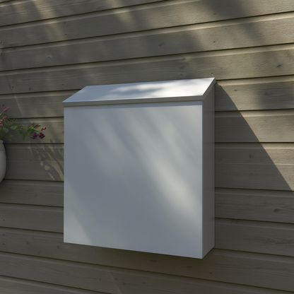 Modern Wall-Mount Mailbox with House Numbers – Minimal Exterior Address Box for Curb Appeal