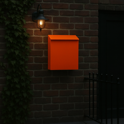 Modern Wall-Mount Mailbox with House Numbers – Minimal Exterior Address Box for Curb Appeal