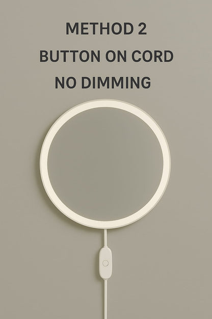 LED Makeup Mirror with Wooden Frame – Dimmable Touch Lighted Vanity Mirror & Jewelry Holder